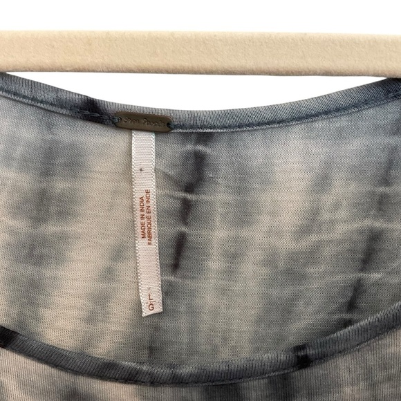 Free People Gray and Cream Long Sleeve Top - Picture 3 of 5